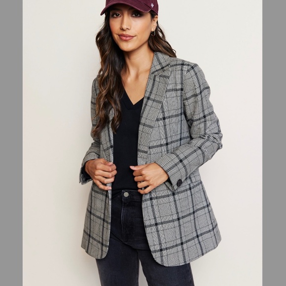 Able Elma Structured Plaid Blazer - Picture 1 of 4